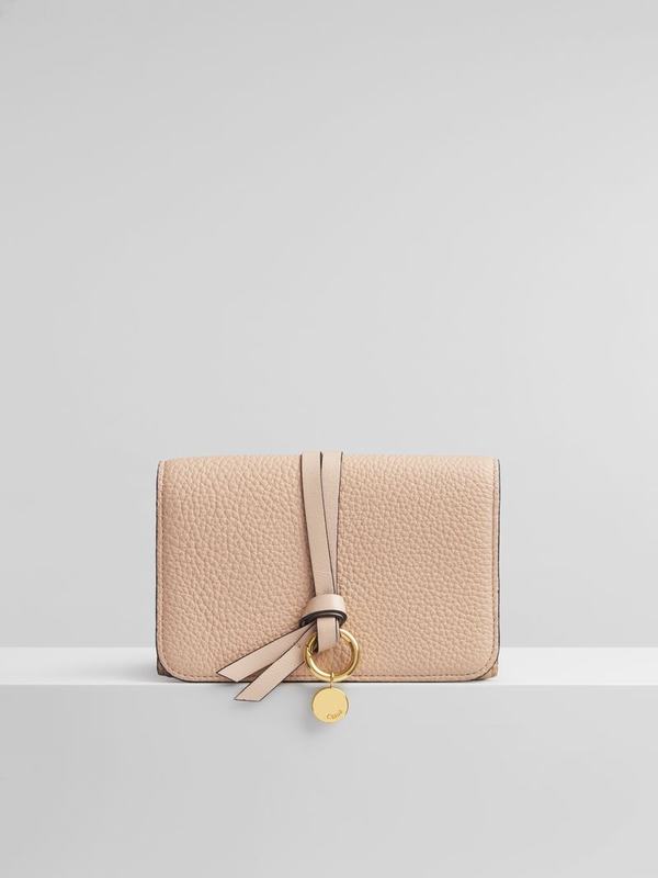 Chloé Carteras Mujer Alphabet Beige Calfskin JFAZ59420